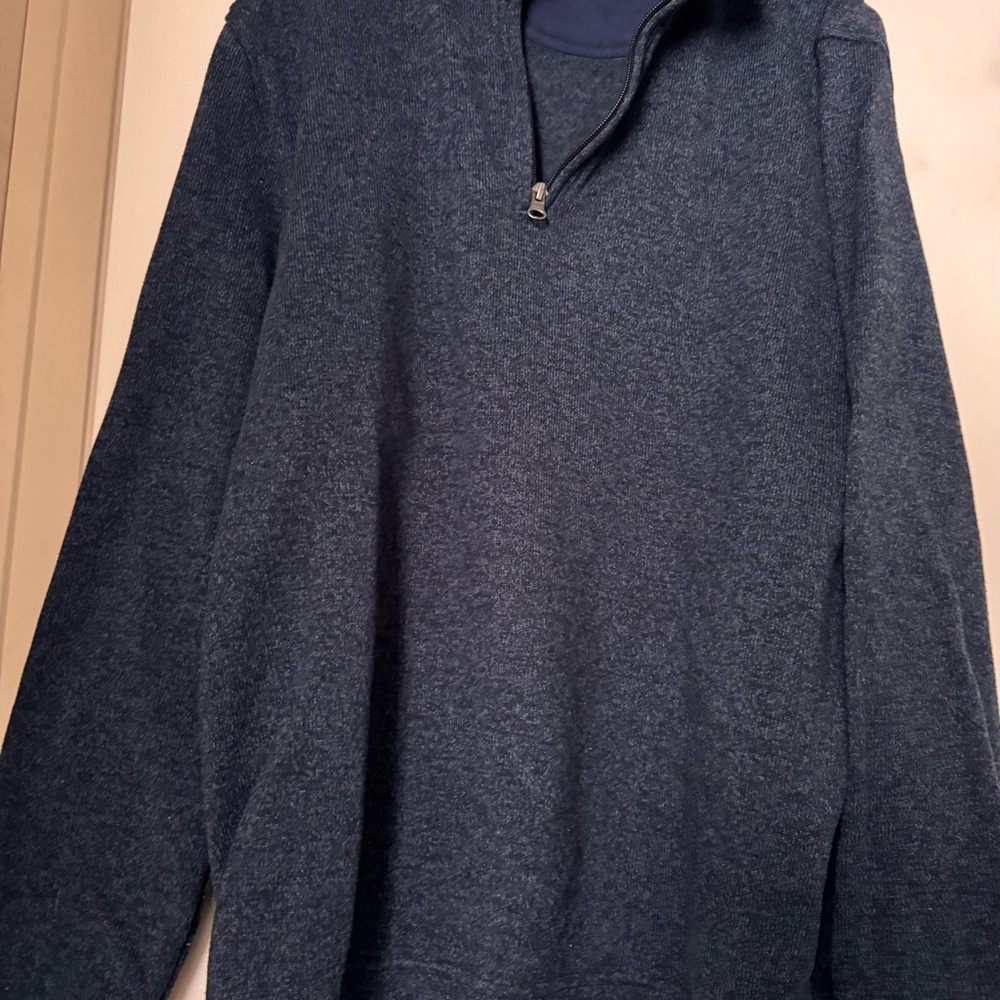 Izod Men's Dark Blue Zip-Up Sweater